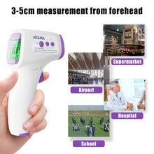 Charger l'image dans la galerie, Thermomètre frontal pour bébé, enfant et adulte, thernomètre facile à utilisé, thernomètre sans contact infrarouge portable et léger, thernomètre affichage numérique, thernomètre pour la maison Aiqura