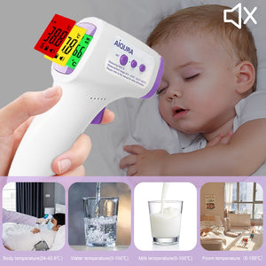 Forehead thermometer for baby, child and adult, easy to use thernometer, portable and lightweight infrared thernometer, digital display thernometer, thernometer for home Aiqura